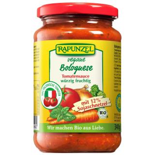 Tomatensauce Bolognese, vegan mit 12 % Soja