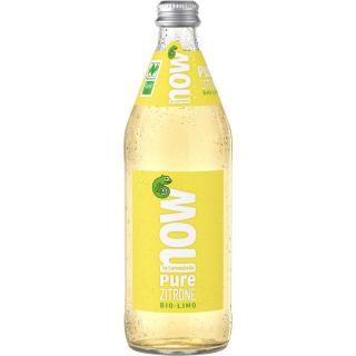 Now Limo Pure Zitrone 10x 0,5 l / Drehverschluss