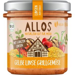 Brotaufstrich Gelbe Linse Grillgemüse